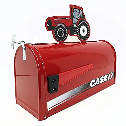 【中古】【未使用・未開封品】Case IH 田舎風 メールボックス トッパートラクター付き レッド