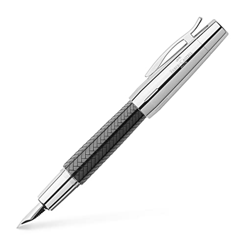 【中古】【未使用・未開封品】ファーバーカステル プレシャスレジン 万年筆 BKウィーブ EF（極細字）