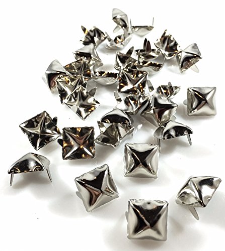 【中古】【未使用・未開封品】Nailheads Spots Studs 2 Prong 9/16 Square; Bright Nickel Finish 100 Pcs by Dangerous Threads