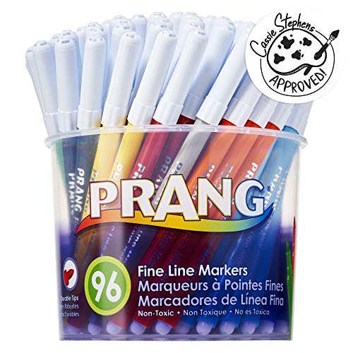 【中古】【未使用・未開封品】Prang Fine Line Art Markers, Washable, 12 Assorted Colors, Total of 96 Markers (80796) by Dixon Ticonderoga [並行輸入品]｜AJIMURA-SHOP