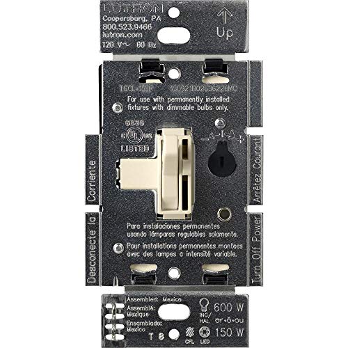 【中古】【未使用・未開封品】Lutron Ariadni/Toggler LED+調光器 | 150ワット 単極/3ウェイ | AYCL-153P-AL | アーモンド