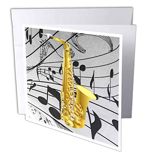 【中古】【未使用・未開封品】フローレン音楽???音楽にゴールドSaxノート???グリーティングカード Set of 12 Greeting Cards|AJIMURA-SHOP