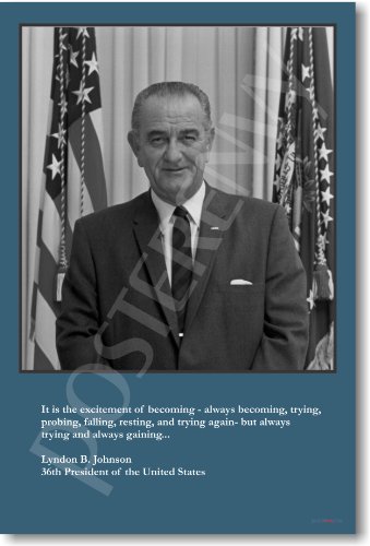 【中古】【未使用・未開封品】President Lyndon B。ジョンソン???Itの感動はBecoming。。。???教室ポスター|AJIMURA-SHOP
