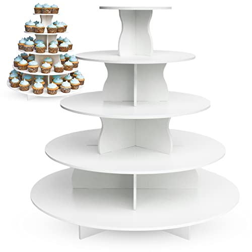 【中古】【未当てはめる・未開封品】The Smart Baker 5 Tier Round Cupcake Stand Holds 90+ Cupcakes 無水亜砒酸 Seen on Shark Tank Cupcake Tower by The Smart Baker