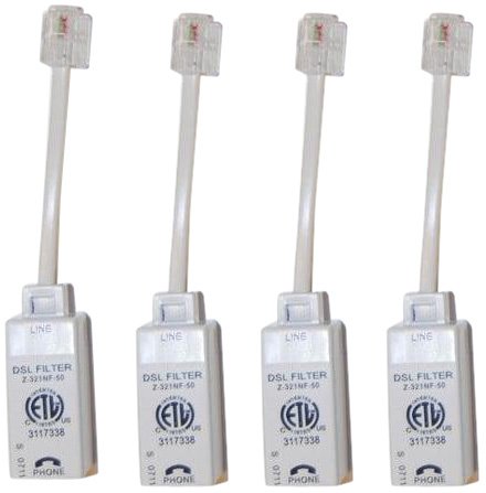 【中古】【未使用・未開封品】4 Inline DSL Filters White Box