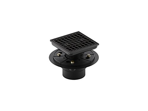 【中古】【未使用・未開封品】Kohler 9136-BL 正方形デザイン タイルインシャワー排水口 マットブラック