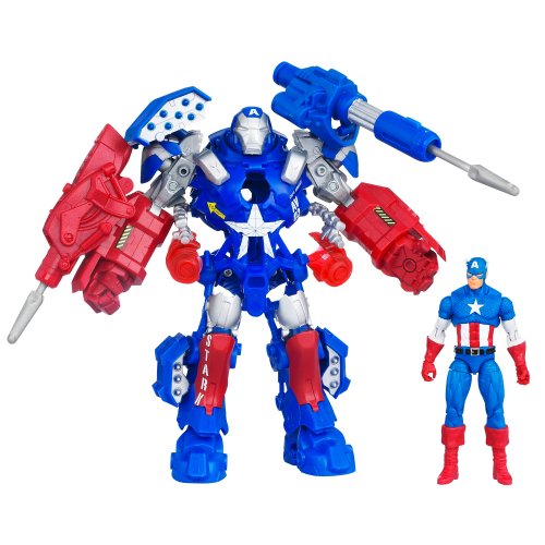 【中古】【未使用・未開封品】アベンジャーズ（ムービー 2012）スターク・テック・アサルト・アーマー セット/キャプテン・アメリカ