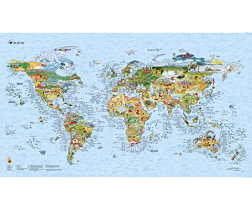 【中古】【未使用・未開封品】世界楽しいことマップ?-?スクラッチ版 （英語版） Surf Map 0609788876700