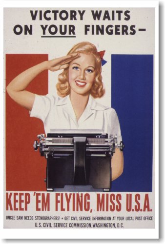 【中古】【未使用・未開封品】Victory Waits on Your Fingers???ヴィンテージww2再印刷ポスター
