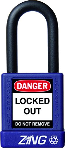 【中古】【未使用・未開封品】ZING 7040 RecycLock Safety Padlock, Keyed Different, 1-1/2 Shackle, 1-3/4 Body, Purple by Zing Green Products