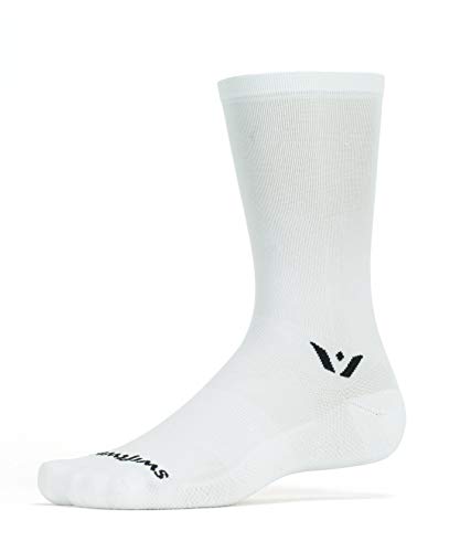 【中古】【未当て嵌める・未開封品】Swiftwick ASPIRE SEVEN、サイクリング用労働者の一団靴下 X-Large 白いこと