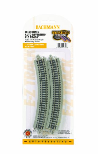 【中古】【未使用・未開封品】Bachmann Industries E-Z トラック ニッケルシルバー 自動リバース 11.25インチ 半径カーブトラック (6枚/カード) Nスケール｜AJIMURA-SHOP