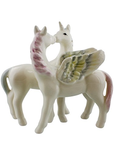 【中古】【未当て嵌める・未開封品】Salt \u0026 Pepper Shakers Set - UNICORN AND PEGASUS New Ceramic Gifts 8998