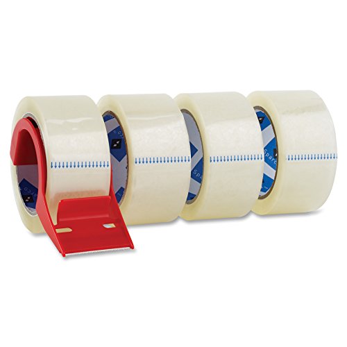 【中古】【未当て嵌める・未開封品】Sparco Packing Tape, with Dispenser, 7.6糎 Core, 3.0竓, 2 x 55 Yards, 4 per Pack, CL (SPR64011)
