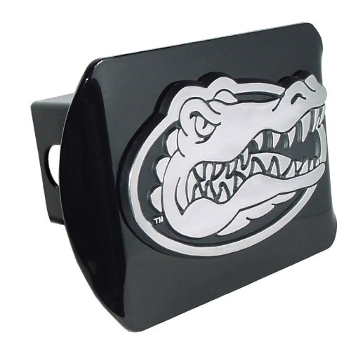 【中古】【未使用・未開封品】大学のフロリダ州GatorヘッドエンブレムonブラックメタルHitchカバー