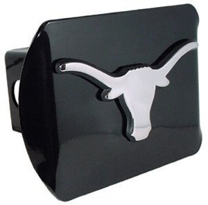 【中古】【未使用・未開封品】Texas Longhorns Black Metal Trailer Hitch Cover with Chrome Metal Logo (For 5.1cm Receivers)