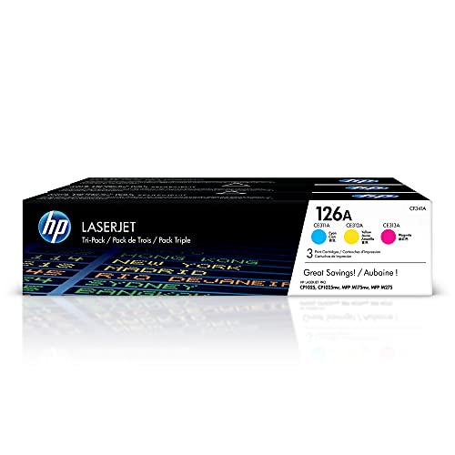 【中古】【未当て嵌める・未開封品】HP CF341A Toner Cartridge for 126A LaserJet Printer (Pack of 3)