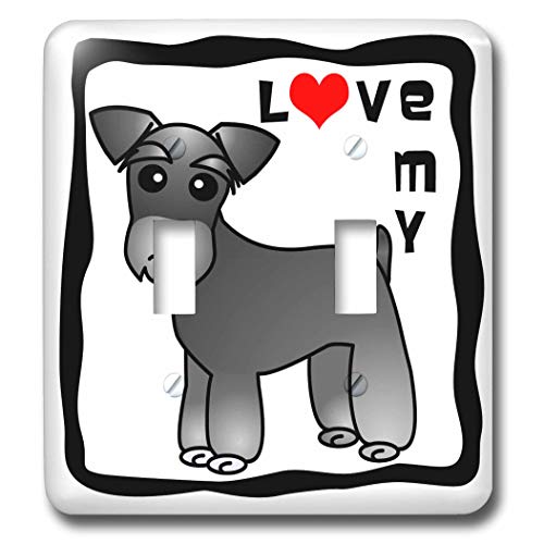 【中古】【未当て嵌める・未開封品】3drose LSP _ 40884?_ 2?Double Toggle Switch with I Love My Miniature Schnauzer Dog スポーツ・アウトドア-その他