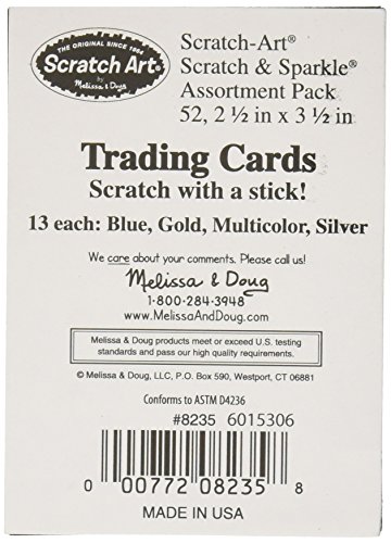 【中古】【未使用・未開封品】Melissa & Doug Scratch Art Scratch and Sparkle Artist Trading Cards - 52-Pack, Holographic|AJIMURA-SHOP