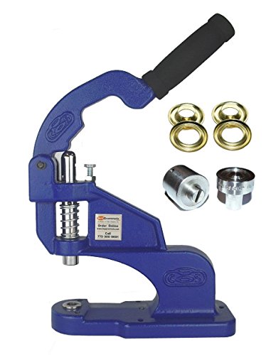 【中古】【未使用・未開封品】ClipsShop CSTEP-2 グロメットマシン コンプリートキット #2 3/8インチ ロングネック真鍮グロメット 数量500 & #2 3/8インチ ステンレススチール