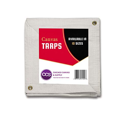 【中古】【未使用・未開封品】Chicago Dropcloth And Tarpaulin 81WH-810 Canvas Tarp, White, 8' x 10' 40,758円