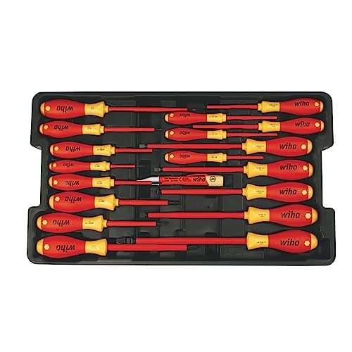 【中古】【未使用・未開封品】Wiha 32095 Slotted and Phillips Insulated Screwdriver Set, 1000 Volt, 19 Piece by Wiha｜AJIMURA-SHOP