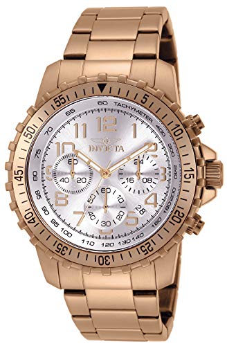 【中古】【未当て嵌める・未開封品】Invicta 11368 メンズ スペシャルティ 飛行士 しろがね色文字盤 ローズゴールドプレーテッドステンレススチール クロノグラフウォッチ