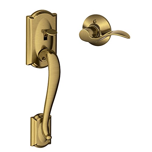 【中古】【未当て嵌める・未開封品】Schlage FE285 CAM 609 ACC LH キャメロット 刈り込み 下半 フロントエントリーハンドルセット 声遣い付き添い人 押し手生き胆付き添い人 アンティーク金管楽器