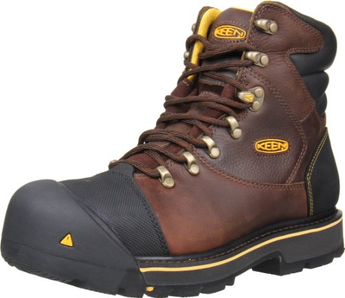 【中古】【未当て嵌める・未開封品】KEEN Utility メンズ ミルウォーキー 6in スチール写真 トゥ 細工物ブーツ US 大きさ: 7 D(M) US 色つや: 赤銅色