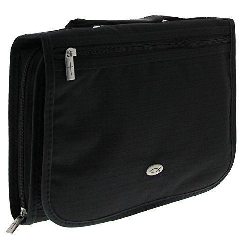 【中古】【未当て嵌める・未開封品】three-fold Textured Polyバイブルオーガナイザー M 黒いこと