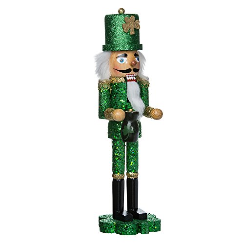 【中古】【未使用・未開封品】Kurt S. Adler, Inc. C9669 Kurt Adler 15'' Wooden Irish Nutcracker on Shamrock Base｜AJIMURA-SHOP