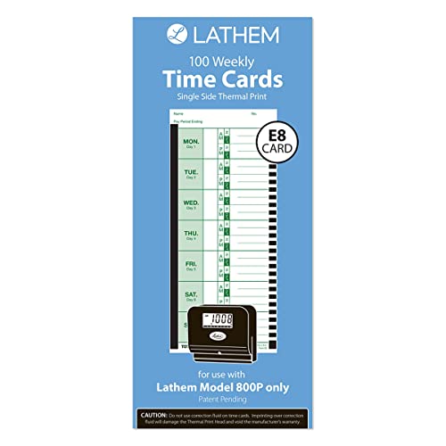 【中古】【未当て嵌める・未開封品】LTHE8100 - Time Card for Lathem Model 800P by Lathem