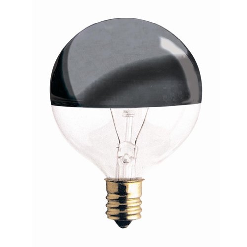 【中古】【未使用・未開封品】Bulbrite 25G16HM-5PK ハーフクローム 25W グローブ型電球 5個パック