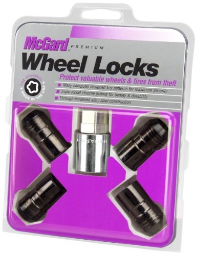 【中古】【未当てはめる・未開封品】マックかばい立て (McGard) 銀輪 鍵を掛ける中毒者 M14×P1.5 M14x1.5 黒 黒いこと 地びたクルーザー レクサス LS/LX 亜米利加車など
