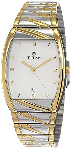 【中古】【未使用・未開封品】Titan Karishma アナログホワイトダイヤル メンズウォッチ - NE9315BM01A, ホワイト