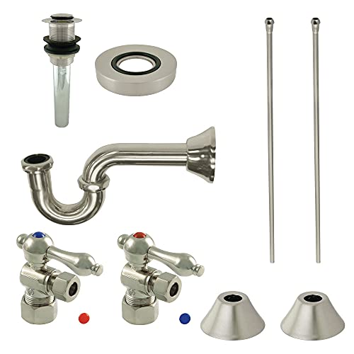 【中古】【未使用・未開封品】Kingston Brass CC53308VKB30 Traditional Plumbing Sink Trim Kit with P Trap for Vessel Sink without Overflow Hole, Satin Nickel by Kings 34,566円