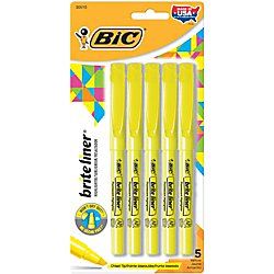 【中古】【未使用・未開封品】Bic BriteライナーChisel Yeサイズ5pk Bic BriteライナーChisel Tipイエロー5pk 5pk|AJIMURA-SHOP