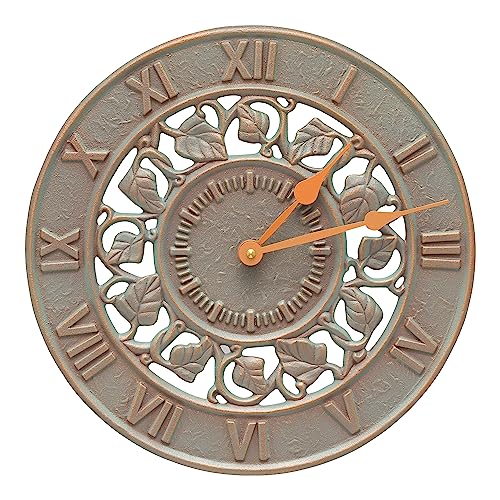 【中古】【未当て嵌める・未開封品】Whitehall Products アイビーシルエットクロック 銅ヴェルディ