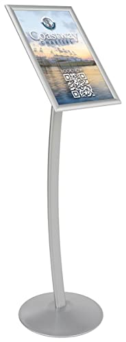 【中古】【未使用・未開封品】displays2go floor-standing Sign Stand for 11?x 17インチポスター、snap-openフレーム???シルバー陽極酸化アルミニウム(cmb1117?)｜AJIMURA-SHOP