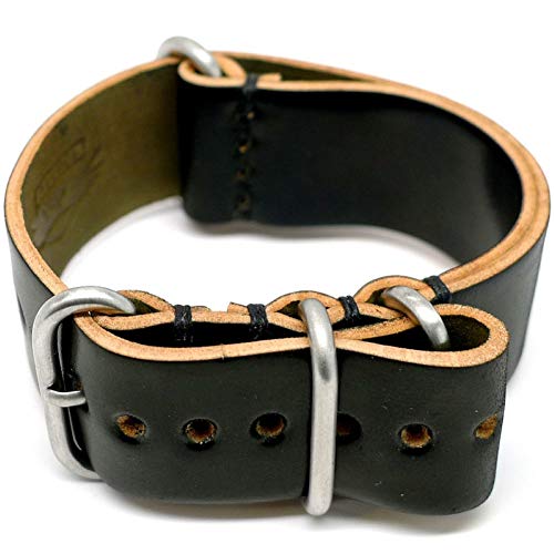 【中古】【未使用・未開封品】DaLuca Shell Cordovan NATO Watch Strap - Black (Matte Buckle) : 18mm 43,708円