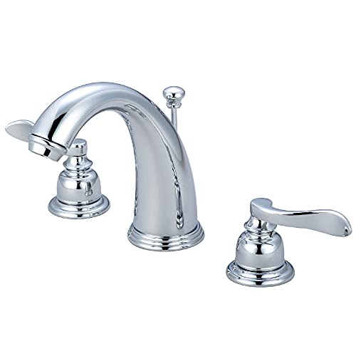 【中古】【未使用・未開封品】Kingston Brass KB8981NFL Two Handle 8 in. to 16 in. Widespread Lavatory Faucet with Brass Pop-up