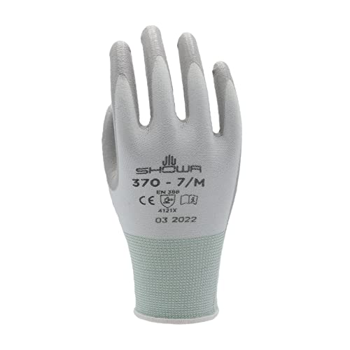 【中古】【未当て嵌める・未開封品】SHOWA Atlas 370W Nitrile Palm Coating Glove, White, Small (Pack of 12 Pairs)