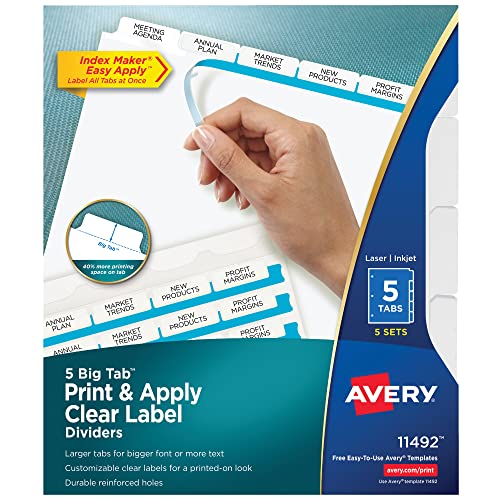 【中古】【未使用・未開封品】Index Maker with Big Tab, 11x8-1/2, 5-Tab, White, 5 Sets/Pack (並行輸入品) 14,301円