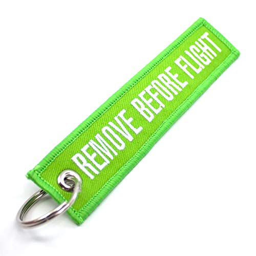【中古】【未使用・未開封品】Remove Before Flight キーチェーン - ライムグリーン/ホワイト - Rotary13B1｜AJIMURA-SHOP