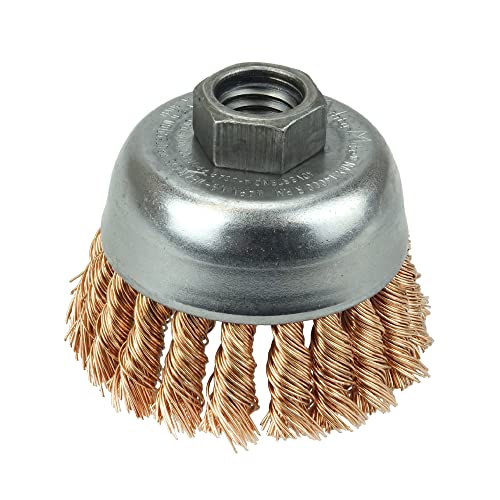 【中古】【未使用・未開封品】Weiler 13299 Knot Wire Cup Brush, 2-3/4 Single Row, 0.20 Bronze, 5/8-11 UNC Nut by Weiler
