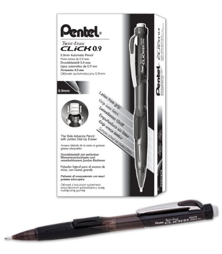 【中古】【未使用・未開封品】ぺんてる Twist Erase CLICK シャープペンシル 替え消しゴム2個と替芯付き 0.5mm 軸各色 12 Pack