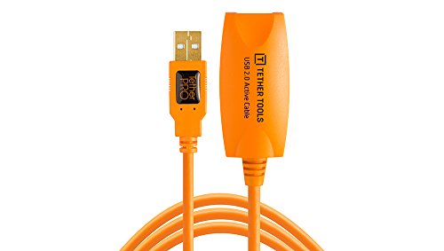 【中古】【未当て嵌める・未開封品】Tether Tools TetherPro 4.9m USB 2.0 Active Extension Cable, High-Visibility, Orange PCアクセサリー-ケーブル
