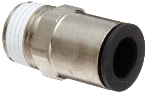 【中古】【未使用・未開封品】Legris 3175 60 11 Nickel-Plated Brass Push-to-Connect Fitting, Inline Connector, 3/8 Tube OD x 1/8 NPT Male by Parker Legris
