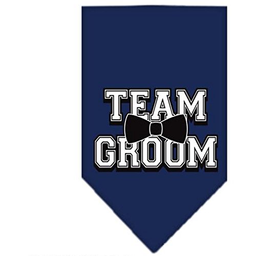 【中古】【未使用・未開封品】Mirage Pet Products 66-87 SMNB Team Groom Screen Print Bandana Navy Blue Small
