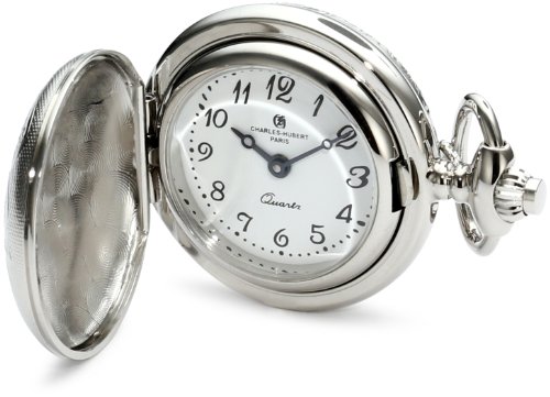 【中古】【未使用・未開封品】Charles-Hubert Paris 6820 Chrome Finish White Dial Pendant Watch